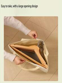 1/2pcs Space-Saving Triangular Handled Storage Bag - Clothes Hanger Organizer, Suitable For Wardrobe, Laundry Area And Drying Rack - Minimalist And Fashionable Closet Organizer, Featuring Triangular Design And Durable Stitching - Multicolor - View 2