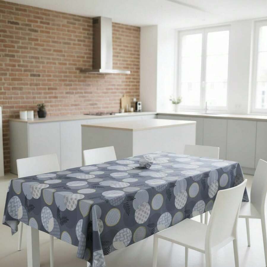 Kiva Stain-Resistant And Waterproof Oilcloth Tablecloth, Sizes From 100x140 To 300x140 Cm And Round 140 Cm - Easy-Clean Oilcloth Tablecloth For Rectangular And Round Tables - Available In 11 Designs - 選項 9 - 查看 1