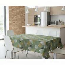 Kiva Stain-Resistant And Waterproof Oilcloth Tablecloth, Sizes From 100x140 To 300x140 Cm And Round 140 Cm - Easy-Clean Oilcloth Tablecloth For Rectangular And Round Tables - Available In 11 Designs - 選項7 - 查看 2