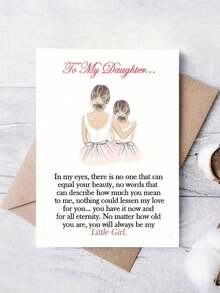 1 张温馨感人的女儿生日贺卡（含信封） - 女儿对长辈的感人生日祝福，适合所有年龄段，精美插图，饱含深情，充满温情 | 温馨祝福 | 高品质纸张 - A - 查看 5