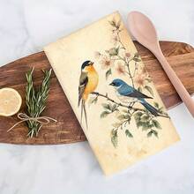 1/2/4/6/8/10/12PC Interesting Kitchen Towels And Dishcloths, Bathroom Towels, Super Absorbent Polyester,Retro Floral Designs, Featuring Elegant Floral And Bird Patterns, Decorative Gifts, Decorative Dishcloths, Quick-Drying Sponges, Soft Absorbent Dishcloths, Cleaning Supplies, Kitchenware. As Birthday Gifts, Family, Souvenir , Washable, Machine Washable, Lightweight, Breathable, Comfortable, Unique, 280gsm For Him, Her Personalized Ideal Gifts For Her, Him, Family, Boyfriend, Girlfriend, Father, Family, Mother, Lover, Daughter, Son, Grandfather, Grandmother, Friend, Classmate. Perfect Camping, Travel, Home, Daily Life, Office Decoration, Birthday, Anniversary, Valentine's Day, Thanksgiving, Christmas, Halloween, Mother's Day, Father's Day, Wedding, New Year Gifts ,Sofa,Bed,Car,Bedroom,Living Room,Office, Outdoor Camping, Practical Decorative Use - 多色8 - 查看 6