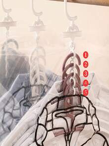 【5钩真空收纳袋】5钩超大号悬挂式真空压缩收纳袋|加厚整理袋，加长型设计，无需用电，保护衣物，节省空间 - 彩色 - 查看 4