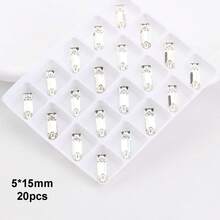 Transparent Clear Glass Crystal, Various Shapes, Shiny Handmade Crystal Rhinestone Decorative Beads, Flat Bottom Drilled Gemstones, DIY Accessories, Can Be Sewn Onto Clothes, Dresses, Bags, Shoes, Brooches, Earrings, Handicrafts - Multicolor - View 41