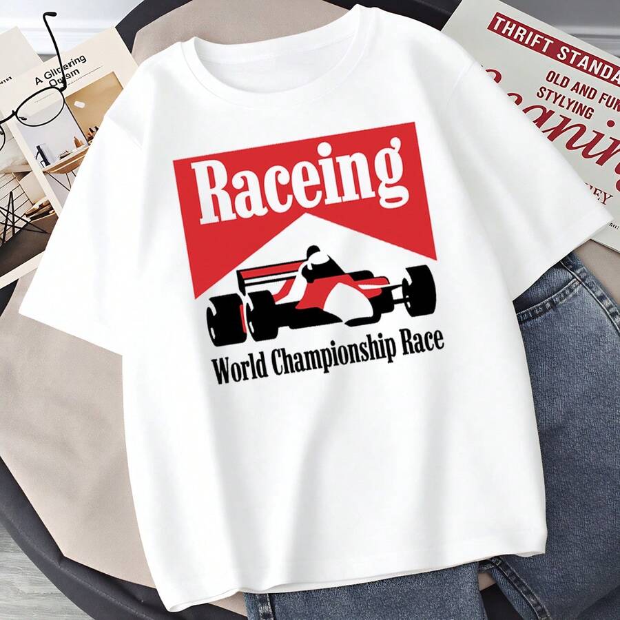 Vintage Märlboro Racing T-Shirt, Merch Graphic Tee, Unisex Tshirt - Trắng 2 - Xem 1