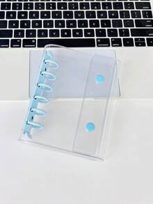 1本A8/A7/A6透明叶片笔记本，贴纸叶片笔记本，贴纸簿，照片卡夹，双扣软皮透明叶片笔记本，适用于手工DIY日记本、相册、贴纸簿、笔记本、计划本、学生学习用品和办公用品 - 1 Set - 查看 14