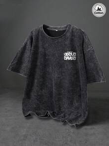 Áo thun nam Hemo, kiểu dáng đường phố, chất liệu hơi co giãn, dáng ôm, màu đen bạc, cổ tròn, tay ngắn, thích hợp mặc hàng ngày. - màu đen - Xem 2