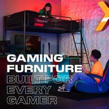 X Rocker Achiever - Silla para Videojuegos de PC, iluminación LED RGB, Silla de computadora ergonómica Ajustable para Jugadores de computadora con Ruedas, Color Blanco y Negro - Blanco - Ver 6