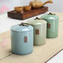 200ml Capacity Modern Design Moisture-Proof Airtight Kitchen Storage Canister, Suitable For Coffee, Tea Leaves, Spices, Etc. Small Ceramic Storage Jar With Sealed Lid - View 7