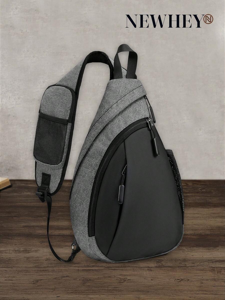 Large Men's Bag, Crossbody Waterproof Backpack Chest Bag Men's Crossbody Bag - Grey - View 1