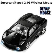 1 pieza Ratón inalámbrico con forma de coche único, ratón inalámbrico de estilo de coche retro mini, ratón inalámbrico ergonómico para juegos de 1600 DPI, ratón de oficina inalámbrico de 2.4 GHz con luces de coche, incluye receptor USB, funciona con 2 pilas AAA (no incluidas), apto para PC, portátil, tableta, gran regalo - Multicolor - Ver 19