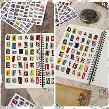 Magazine Letter Stickers Vintage Scrapbook Letters Stickers Small Ransom Alphabet Sticker For Scrapbooking Supplies Journaling Laptop Water Bottle DIY Crafts Gift Junk Journal - Letter-1 - View 7
