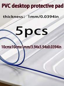 1pc PVC Desktop Protective Mat, 1.0mm/1.5mm/2.0mm Thick, Suitable For Study Desk, Dining Table, Coffee Table, TV Cabinet Protection, Keyboard & Mouse Pad, High-End Luxury Transparent Desk Mat, Scratch-Resistant, Heat-Resistant, Easy To Clean, Applicable For Home, Office, Study, Dining, Hotel, Restaurant And Cafe - Desktop Protector - View 60