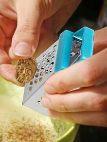 1pc Mini Stainless Steel Cheese Slicer, Mini Garlic Grinder, Mini Cheese Grinder, Stainless Steel Cheese Ginger Vegetable Spice Kitchen Mini Grinder, Stainless Steel Mini Cheese Classifier, Kitchen Slicer Creative Small Box Grinder, Cheese, Potatoes, Pumpkins, Zucchini, Carrots, Lemons And Cucumbers, Ginger, Vegetables, Stainless Steel Four Sided Planer - View 6