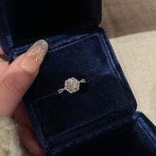 奢华优雅镀铑微镶全锆石女士结婚戒指 - 白金 - 查看 5