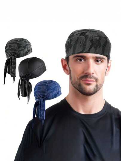 1pc Moisture-Wicking Headband, Quick-Dry Sports Headband, Skull Pattern Bandana, Unisex Pirate Headwear