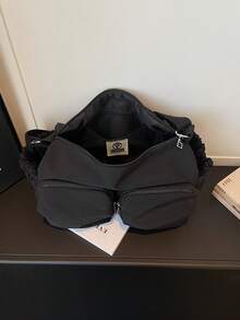 春季新款尼龙包，大容量通勤斜挎包，多口袋单肩包 - 彩色 - 查看 5