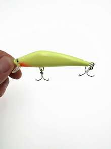 1pc 8cm/8g Luminous Minnow Fishing Lure, Floating Freshwater Bait For Night Fishing Perch, Bass, Crappie - Green - View 5