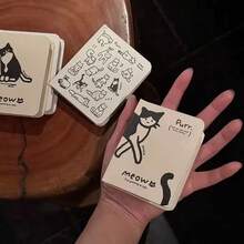 Cute Cartoon Cat Notebook, Blank Page Mini Pocket Notebook, Portable Student Planner Diary - One Size - View 2