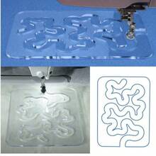 3pcs/Set Acrylic Quilting Template, Free Motion Acrylic Quilting Template Transparent Frame Sewing Ruler Suitable For Home Sewing Machine, Mother's Day, Christmas, Thanksgiving, New Year Gift - Multicolor - View 3