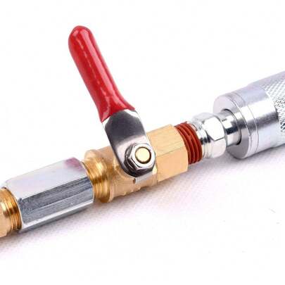 1/4" Heavy-Duty Air Compressor Ball Valve - Male And Female NPT Thread Shut-Off Switch Fitting