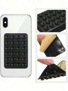 1/2/3pcs Silicone Suction Phone Mount & Sticky Grip, Fidget Adhesive Stand. Hands-Free Wall Sticker Accessory For Selfies, Stress Relief & Room Decor. - Multiple Styles - View 3