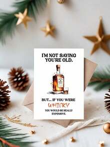 1 Thiệp Sinh Nhật Vui Nhộn Dành Cho Bố, Chồng, Con Trai, Bạn Trai - Thiệp Sinh Nhật Độc Đáo Dành Cho Nam Giới, Cá Nhân Hóa, Tiếng Anh, Chúc Mừng Sinh Nhật Lần Thứ 10, 20, 30, 40, 50, 60, 70, 80 - A - Xem 6