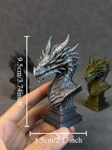 1pc Dragon Half-Body Statue Decor, Suitable For Car Dashboard/Home Bedroom/Desk/Garden/Bonsai/Fish Tank, Creative Unique Gift, Great For Halloween/Christmas/Easter/Valentine's Day/Wedding/Ramadan, Top-Tier Gift Choice - 1PCS - View 4