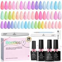 Beetles Spring Gel Polish Set - Fingertip Palette, 32 Colors Valentines Polish Set With Base Top Coat - 25 Colors Rainbow Dreamscape - 查看 7