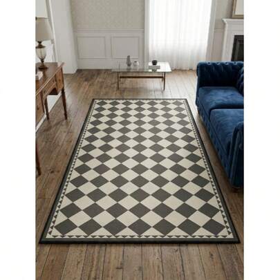 1 tấm thảm nhung kẻ caro cổ điển, có thể giặt được, thích hợp làm thảm trang trí, trang trí phòng ngủ, thảm nhỏ, thảm trải sàn, trang trí nhà cửa, thảm phòng khách, thảm nhỏ phòng khách, thảm phòng ngủ, trang trí nhà cửa phòng khách, thảm ngoài trời, thảm có thể giặt được.