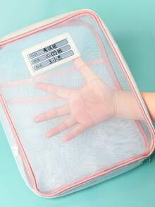 1pc A4 Double-Layer Grid Organizer Bag, Subject Divider Bag, Exam Paper & Book Storage Bag, Document Pouch, Study Supplies Tote - Multicolor - View 6