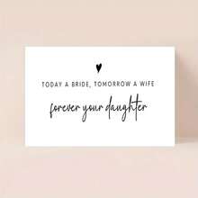 1pc Funny Wedding Card For Parents - Card, Mother Of The Bride Card, Forever Your Daughter, Ideal Gift For Parents, Dad, Mom, Place Cards - مقاس واحد يناسب الجميع - مشاهدة 3