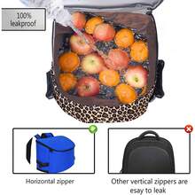 Mochila Térmica Isolada para 40 Latas - Bolsa Térmica Portátil à Prova de Vazamentos Unissex com Compartimentos, Adequada para Praia, Viagem, Piquenique, Caminhada, Churrasco, Bolsa de Almoço para Acampamento - Multicolorido - Visão 6