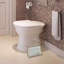 MyGift Deluxe - Soporte para revistas de metal de tono latón de mediados de siglo soporte de periódicos para revistas y álbumes de vinilo - Tono de metal latn - Ver 4