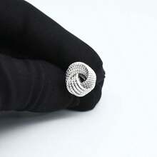 Twist Braid Knot Cufflinks For Men Women In Gift Box Sier En Mens Cuff Links Jewelry For Wedding Party Daily Office Busin Events Tuxedo Dr - 銀色 - 查看 5