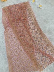 1PC New Dai Women's Party Collection: Sparkling Beaded Shawl Non-Shedding Sequin Shawl, Headscarf, Scarf Music Festival Glitter Accessory - Multicolor - View 8