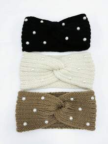 3 Stücke gewebte Kopftücher, Turbane für Frauen, elegante Stirnbänder als Haaraccessoires für Herbst/Winter, modische Haarbänder für Sommeroutfits - Verschiedenfarbig - Übersicht 13