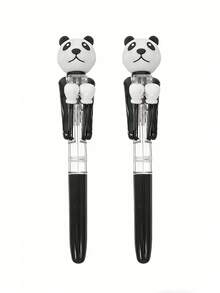 1pc/2pcs/4pcs Panda Boxing Ball Pen, Interactive Boxing Pen, Back To School Stationery, Black & White - Panda Boxing Pen - View 7