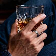 Men's Gothic Punk Cross Spinner Ring, Black Stainless Steel Engraved "Promise You & Myself" Promise Ring, Hip Hop Streetwear Jewelry For Daily Wear - Gun Black - View 4