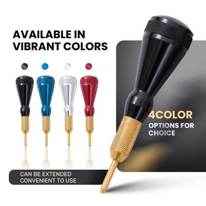 HUANQU Single Pack Dart Head Removal Tool - Multiple Colors Available (White/Red/Black) - Design, Easily Removes Broken Dart Tips Without Damaging Dartboard - Perfect Gift For Darts Players (Valentine's Day, Easter, New Year, Father's Day), Darts Accessories, Dart Puller, Simple Tool Design, Sturdy Construction