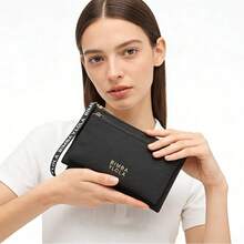 Double-Layered Nylon Wallet With Key Ring, Multi-Zipper Clutch, Portable Card Holder On The Wristband, Casual Style - xanh quân đội - Xem 3