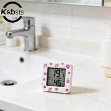 6pcs DIY Cute Floral Hygrometer, High Precision, Comfort Display, Celsius Display, Battery Powered, Easy Operation (1pc Random Floral) - View 7