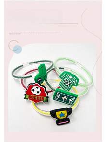 5 Peças Contas de Futebol Criativas DIY Pulseira, Presentes Periféricos da Copa do Mundo de Futebol, Acessórios de Estilo Europeu e Americano - Multicolorido - Visão 7