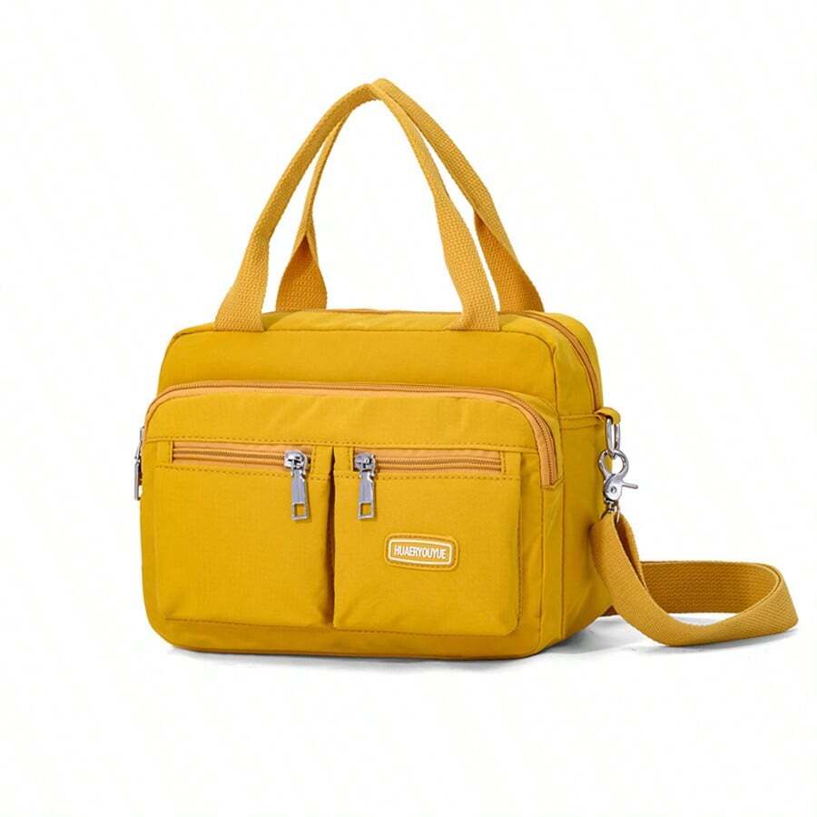 Bolso de mujer, mochila con cremallera y múltiples bolsillos, bolso de hombro impermeable de nailon, monedero