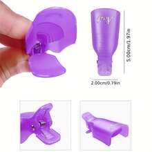 10个高效塑料卸甲夹 - 适用于卸除凝胶指甲油 - 使用方便，温和不伤指甲，便于携带 - 無色 - 查看 6