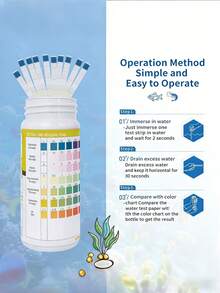 50/100pcs Aquarium Water Quality Test Strips, Suitable For Aquarium, Swimming Pool, Spa And Pond, Used To Test PH, Alkalinity, Nitrite, Nitrate, Chlorine, Carbonate And Hardness - Water Test Strips - View 6