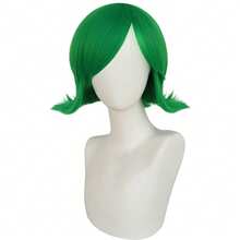 Tóc giả bob màu xanh lá cây tươi tắn với mái bằng, sóng xoăn tự nhiên hướng vào trong, hoàn hảo cho ngày lễ Thánh Patrick, các bữa tiệc, cosplay và diện mạo hàng ngày. - Nhiều màu - Xem 15