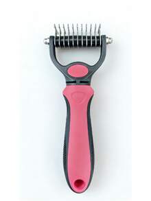 Pet Deshedding Brush, Suitable For Cats And Dogs, Pet Grooming Supplies - Pink - View 8