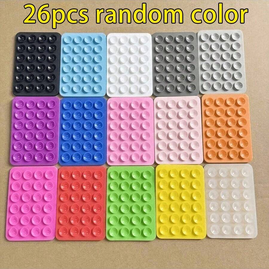 26pcs New Suction Cup Holder - Suitable For Makeup, Fitness, Shower, Car And Kitchen Use, Phone Stand - Multicolor - View 1