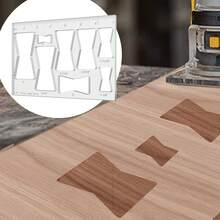 Juego de 8 plantillas de router para trabajos en madera - Diseños de incrustación de mariposa, estrella y lazo de moño de acrílico, perfecto para manualidades y proyectos DIY, artículos esenciales para manualidades | Incrustación decorativa | Acrílico duradero, plantillas para trabajos en madera - A - Ver 9