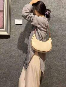 Crescent-Shaped Fashionable High-End Women's Shoulder Handbag, Underarm Bag, Small Women's Bag, Women's Underarm Bag, Summer Crescent-Shaped Shoulder Handbag, Crescent-Shaped Ins-Style High-End Women's Essential Travel Bag - Multicolor - View 7